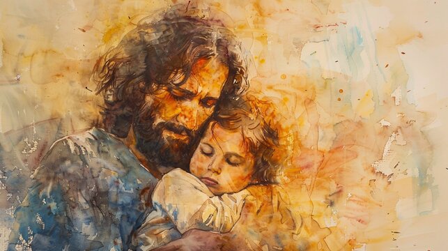 Fatherly Love A Father's Embrace Generative AI