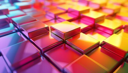 Colorful Cubes A Vibrant Display of 3D Art Generative AI