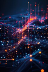 Obraz premium Abstract Data Visualization,Book Cover Insightful Data Visions - Unraveling Patterns and Trends