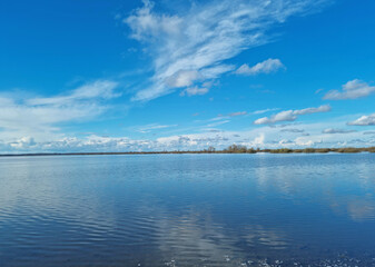 Fototapeta premium Lac de Grand Lieu, Saint-Lumine de Coutais, Loire-Atlantique, France