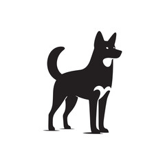 Dingo Silhouette Vector: Dynamic Designs for Wildlife Enthusiasts and Creative Projects, Dingo vector, Dingo Illustration.
