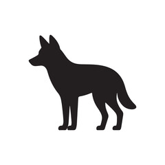 Dingo Silhouette Vector: Dynamic Designs for Wildlife Enthusiasts and Creative Projects, Dingo vector, Dingo Illustration.