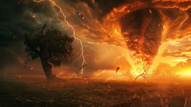 Astro-Tornado A Celestial Light Show Generative AI