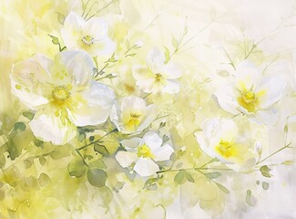 Flower Power Yellow and White Flowers in a Vibrant Garden Generative AI