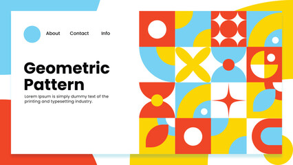 Geometric Pattern Embrace abstract sophistication with this geometric art background, offering a seamless modern pattern tailored for posters, wallpapers, postcards, and banners. 