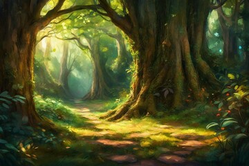 green forest in the forest