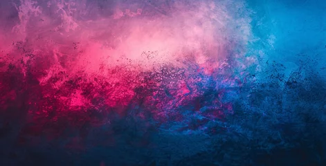 Fotobehang Pink Wave Crashing on Blue Ocean Generative AI © Aryan