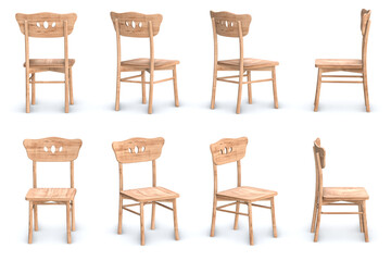Wooden Chair Set