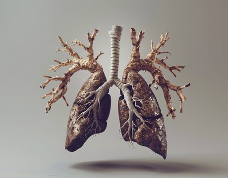 Lung Tree - A creative and catchy title that highlights the unique structure of the lungs, while also incorporating a reference to the current trend of tree-themed decorations. Generative AI