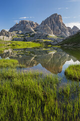 Neunerkofel, Bödenalpe, Bödenseen, Südtirol, Dolomiten, Italien