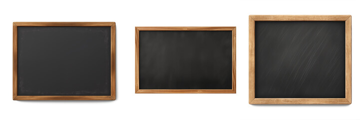 blackboard with chalk isolated on white background.