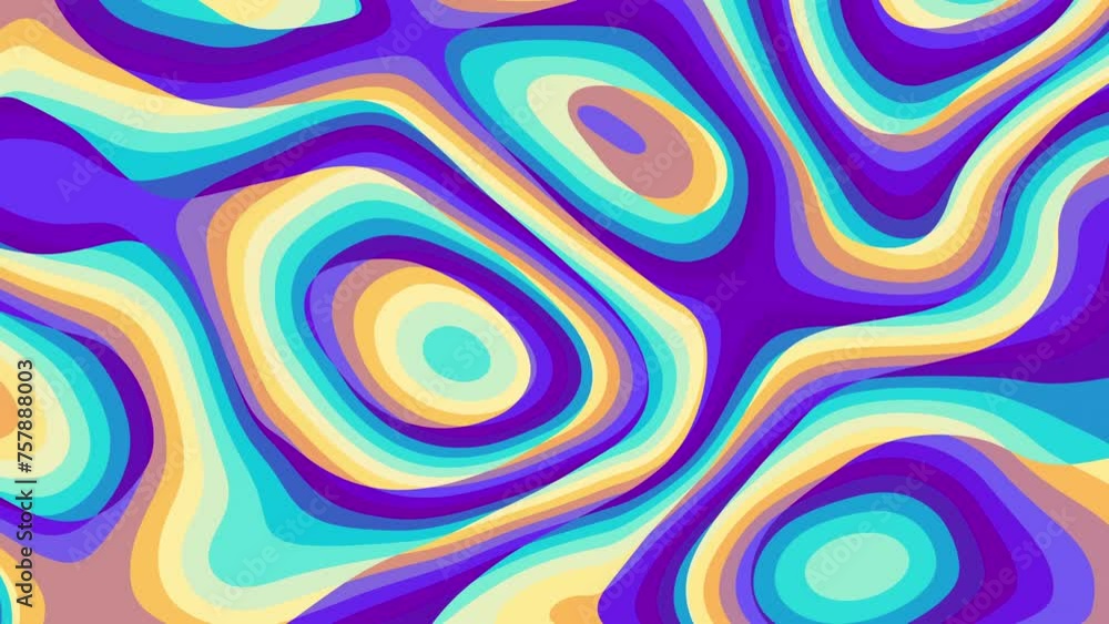 Aufkleber colorful seamless fluid art abstract background. animation. loop animation