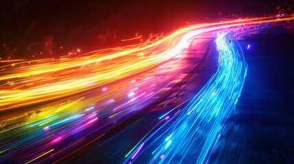 Neon Dreams A Colorful Ride Through Time Generative AI