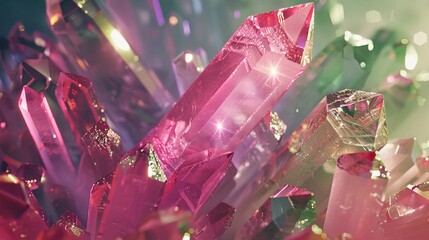 Pink Crystal Cave A Glowing Gemstone Paradise Generative AI