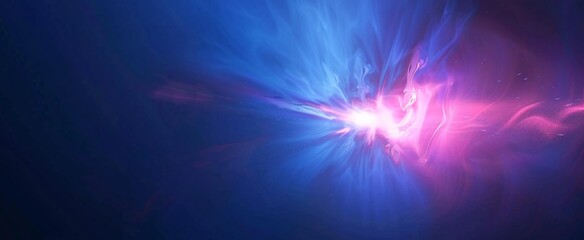 Neon Pink and Blue Explosion in Space Generative AI