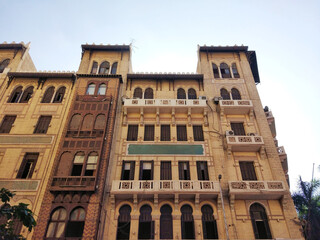 Triesta building or Central Bank building) designed by the Slovenian-Italian architect Antonio Lasciac in 1910. The building - Kasr El Nile Street, downtown Cairo, Egypt	