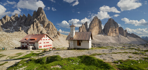 Kapelle, Drei Zinnen Hütte, Paternkofel, Südtirol, Dolomiten, Italien