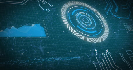 Image of scope scanning over data processing