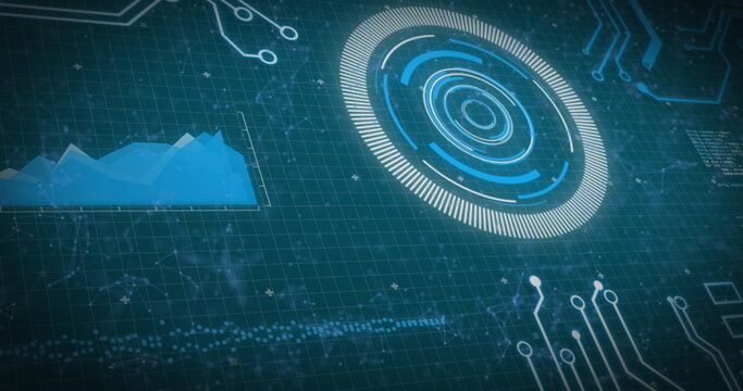 Image of scope scanning over data processing