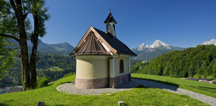 Kapelle am Lockstein, Berchtesgaden, Watzmann, Berchtesgadener Land, Bayern, Deutschland