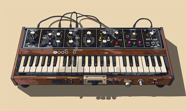 Synthwave Sundays A Vintage Keyboard's Retro-Futuristic Sound Generative AI