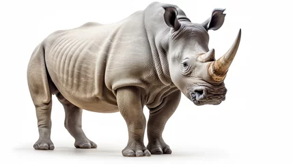 Fotobehang Rhino Isolated on white background ©  Mohammad Xte