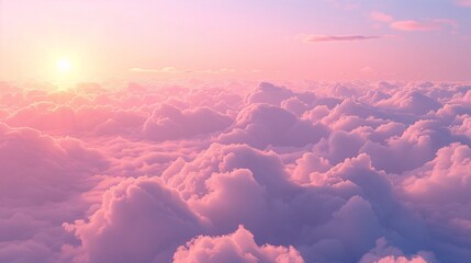 Pink Clouds in the Sky A Perfect Match for the Pink Full Moon in April Generative AI