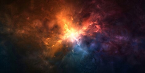 Galaxy Glow A Celestial Splash of Color Generative AI