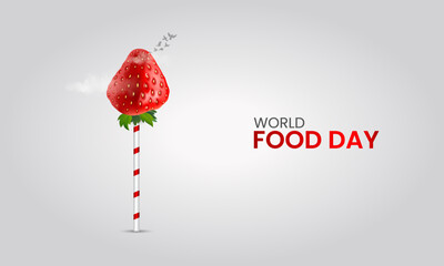 World Food Day, World Food ads, design for social media banner, poster vector illustration.