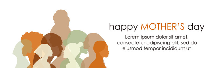 Happy Mother's Day card. Modern color design.