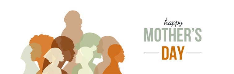 Happy Mother's Day card. Modern color design.