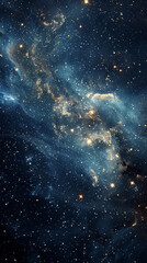 Obraz na płótnie Canvas Stars scattered in nebula where light and energy flow