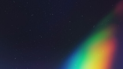 Vibrant Colored Dusted Holographic Rainbow Flares: Perfect for Creative Design and Art Projects. Spectacular Spectrum of Light.