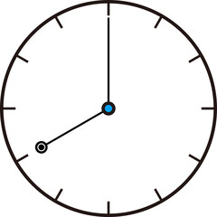 시계와 시간표시 아이콘 일러스트 벡터이미지, 하루 24시간을 표시하고 1시부터 12시까지 소요시간과 대기시간 일정 등에 활용합니다. - obrazy, fototapety, plakaty