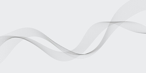 Abstract wave element for design. Digital frequency track equalizer. Stylized line art background. Vector illustration. Wave with lines created using blend tool. Curved wavy line, smooth stripe.