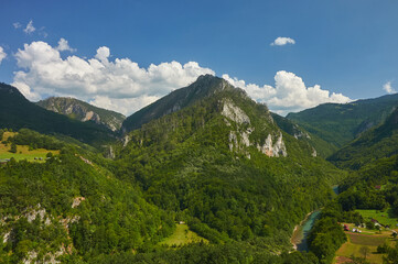 Fototapeta na wymiar Montenegro. Picturesque canyon of the Tara river. Europe.