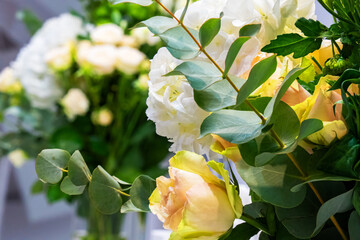 Elegant floral arrangement with fresh blooms
