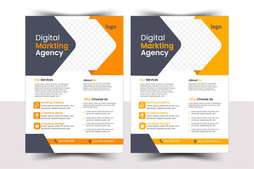 A bundle of 2 templates of different colors a4 flyer template,layout design.
Corporate creative colorful business flyer template design set, abstract business 
flyer, vector template design.