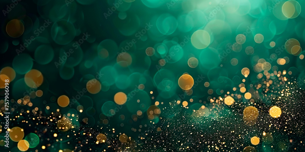 Poster abstract glowing background with bokeh lights