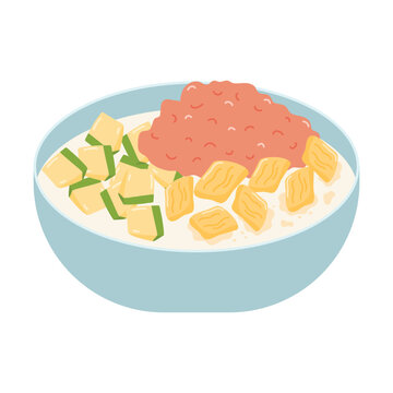 Es Campur or Es Oyen is Mix Fruit with Shaved Ice