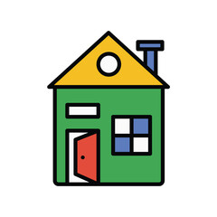 house icon with white background vector stock illustration