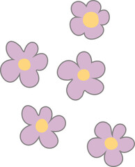 Retro sweet Floral element
