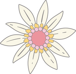 Retro sweet Floral element
