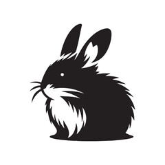 Pika Vector Silhouette: A Vibrant Silhouette Illuminating Nature's Charm in Vector Form. Pika Illustration.