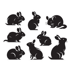 Pika Vector Silhouette: A Vibrant Silhouette Illuminating Nature's Charm in Vector Form. Pika Illustration.