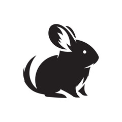 Obraz premium Pika Vector Silhouette: A Vibrant Silhouette Illuminating Nature's Charm in Vector Form. Pika Illustration.