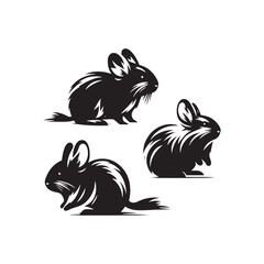 Pika Vector Silhouette: A Vibrant Silhouette Illuminating Nature's Charm in Vector Form. Pika Illustration.