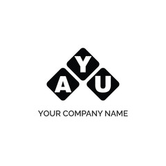 AYU letter logo design on white background. AYU logo. AYU creative initials letter Monogram logo icon concept. AYU letter design