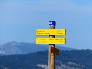 Panneau sur la côte d'AZur