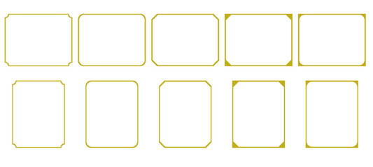 Decorative Vector Frames and Borders. Gold Set of vintage frames.